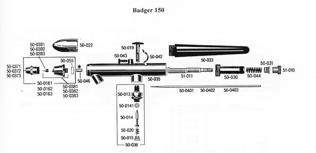 150-2 Badger airbrush Model 150 FINE