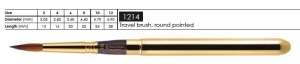 1214 round pointed watercolour brush kolinsky tajmir escoda size