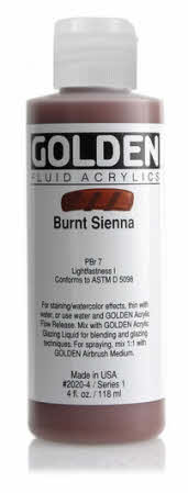 Golden Fluid Acrylics Burnt Sienna