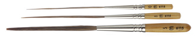 6115 Escoda Letterpenseel Extra lang Petit Gris