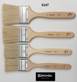 8247 mottler long length double thickness oil and acrylic colour brush chungking bristle escoda sizes