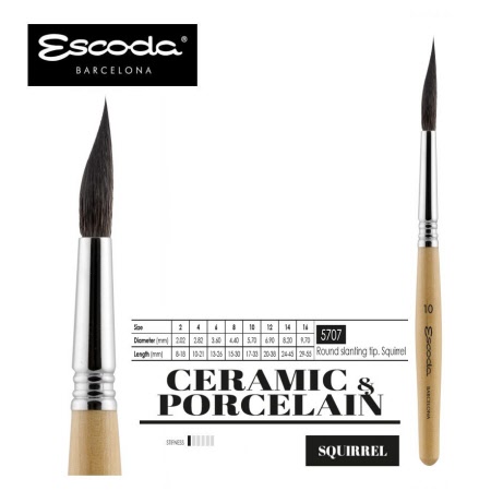5707 Escoda Keramiek en Porseleinpenseel Petit Gris