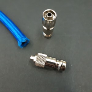 106793 H&S Plug voor Quick coupling NW 5.0 voor 3.3/7 mm Textielbeklede blauwe slang
